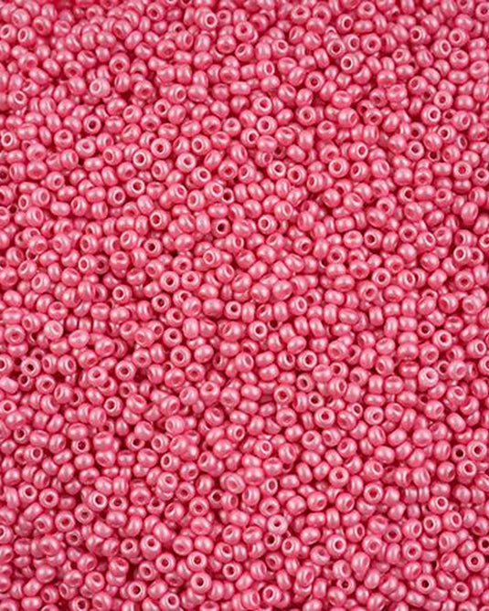 10/0 Czech Seed Beads Permalux Chalk Dyed Light Pink 22g
