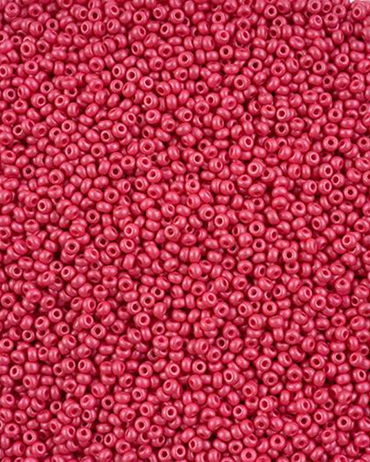 10/0 Czech Seed Beads Permalux Chalk Dyed Fuchsia 22g