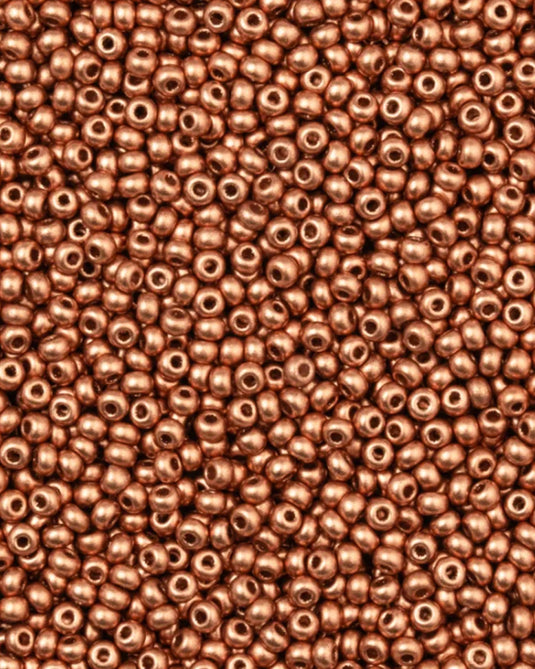 10/0 Czech Seed Beads Copper Metallic 22g