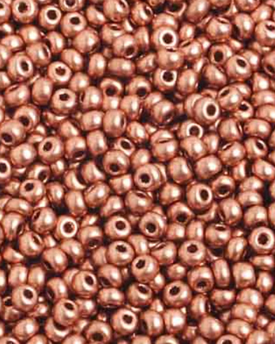 10/0 Czech Seed Beads Copper Metallic Matte 22g