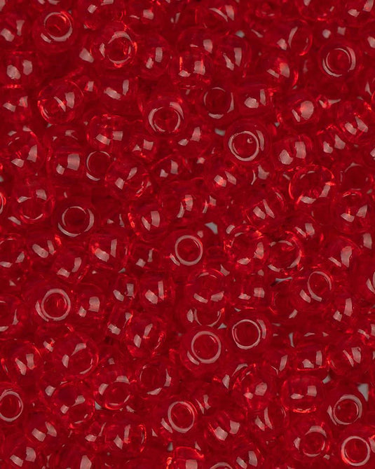10/0 Czech Seed Beads Dark Red Transparent 22g