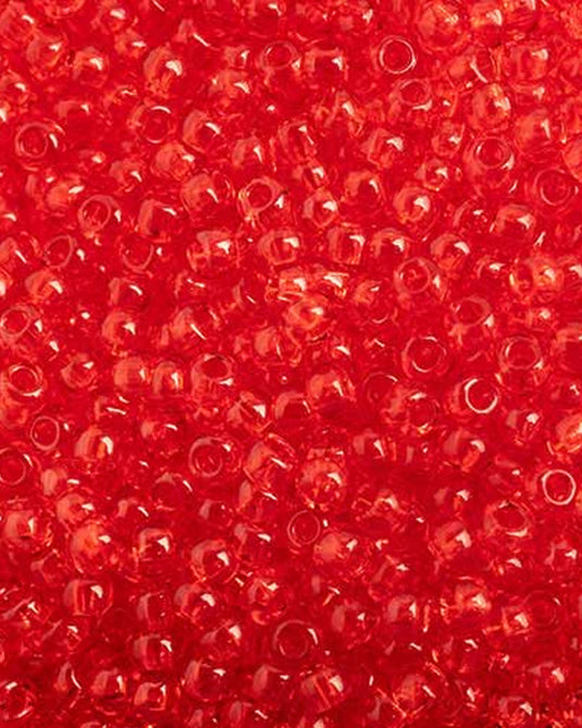 10/0 Czech Seed Beads Red Transparent 22g