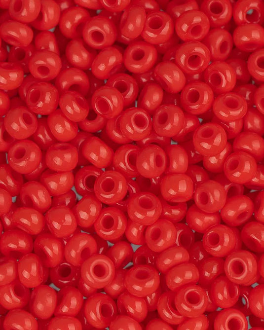 10/0 Czech Seed Beads Light Red Opaque 22g