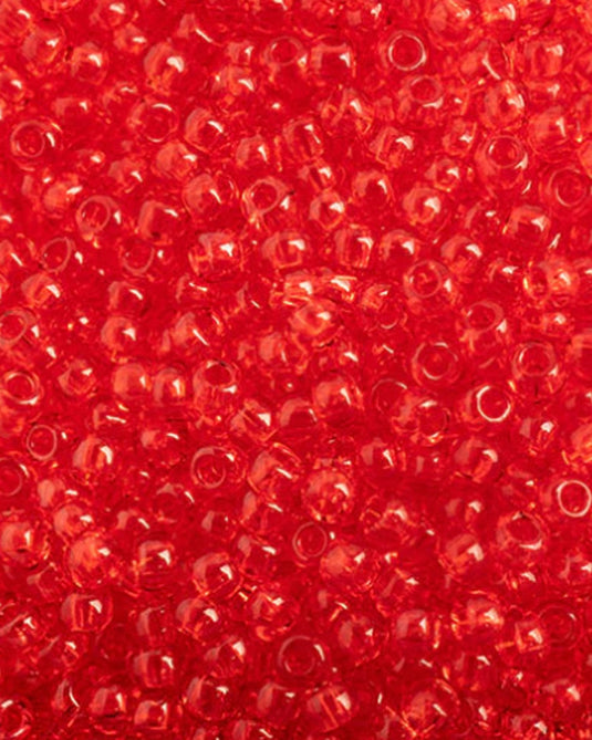 10/0 Czech Seed Beads Light Red Transparent 22g