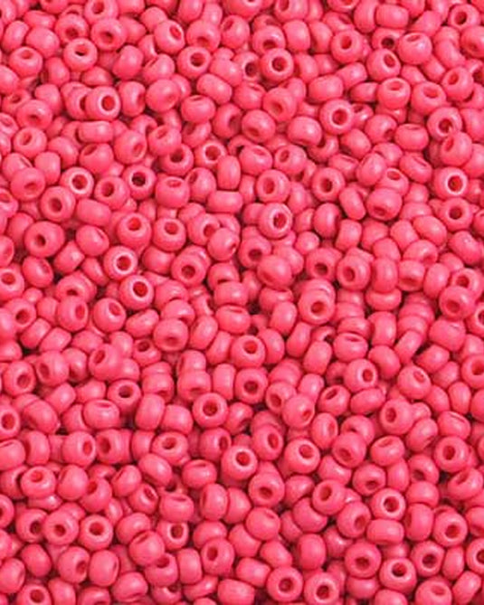 10/0 Czech Seed Beads Red Opaque Matte 22g