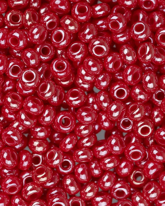10/0 Czech Seed Beads Pearl Red 22g