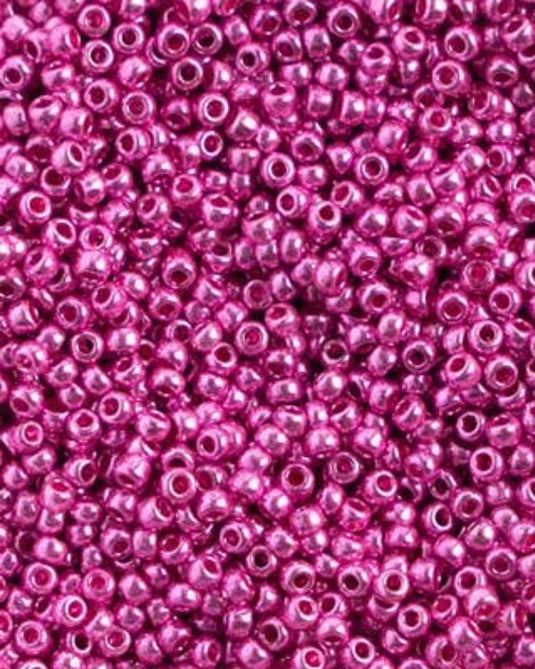 10/0 Czech Seed Beads Pink Metallic 22g