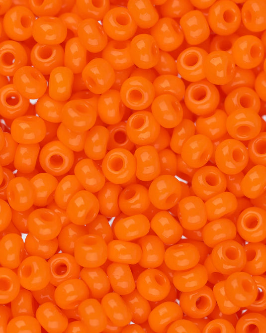 10/0 Czech Seed Beads Orange Opaque 22g