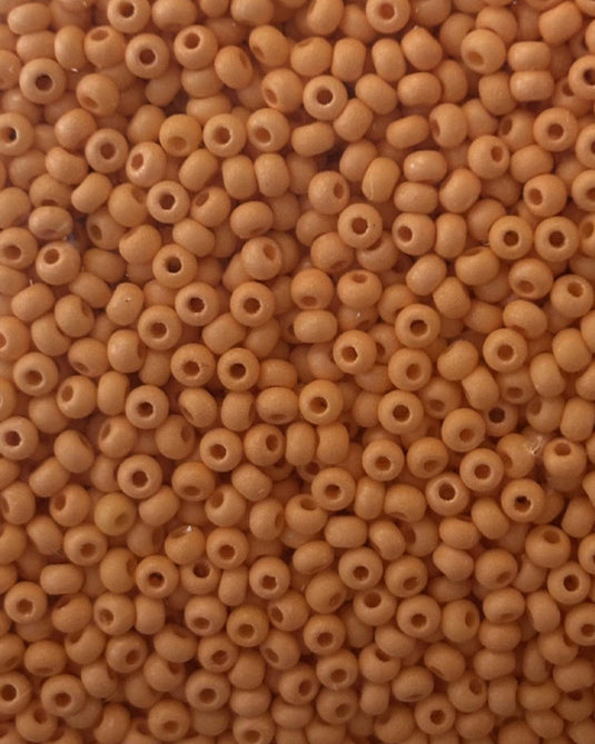 10/0 Czech Seed Beads Orange Opaque Matte 22g