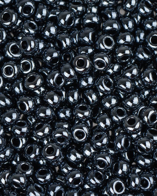 10/0 Czech Seed Beads Gunmetal 22g