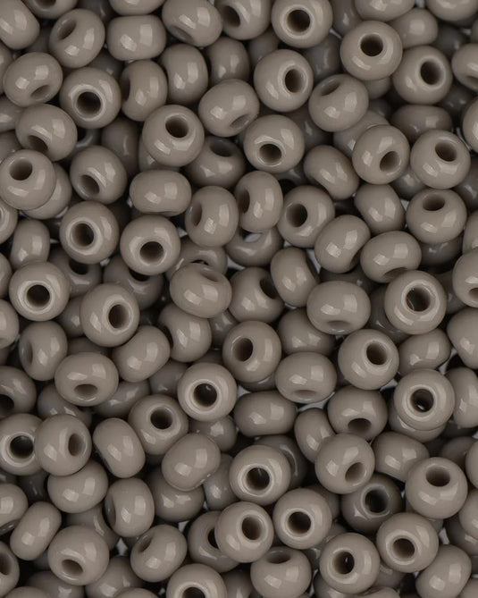 10/0 Czech Seed Beads Opaque Grey 22g