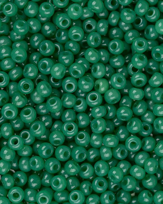 10/0 Czech Seed Beads Oily Green 22g