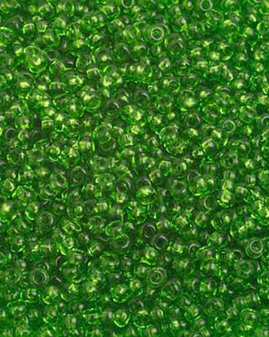 10/0 Czech Seed Beads Light Green Transparent 22g