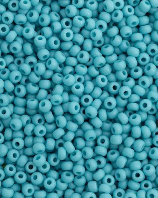 10/0 Czech Seed Beads Turquoise Opaque Matte 22g