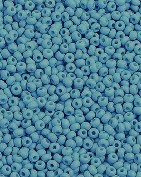 10/0 Czech Seed Beads Aqua Opaque Matte 22g
