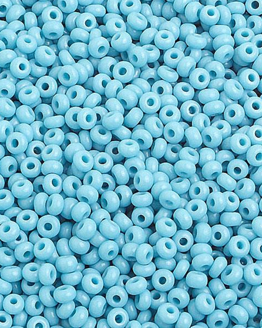 10/0 Czech Seed Beads Turquoise Blue Opaque 22g