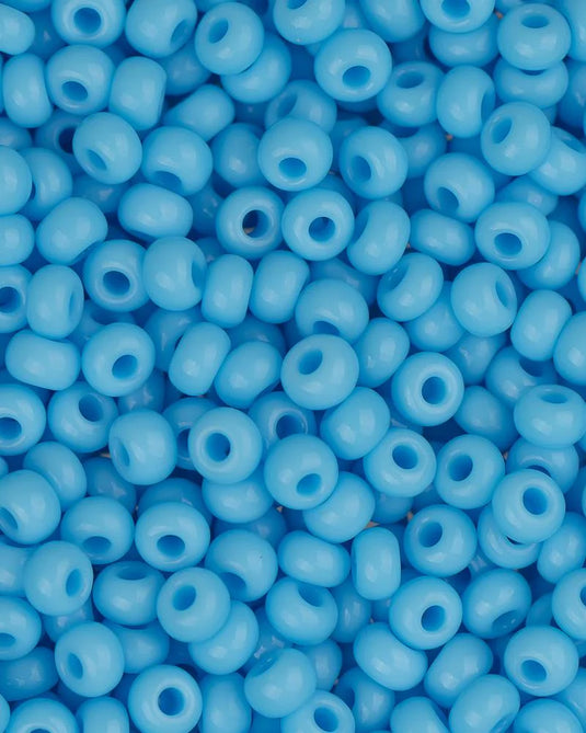 10/0 Czech Seed Beads Light Blue Opaque 22g