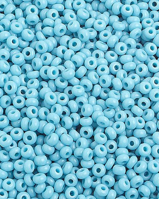 10/0 Czech Seed Beads Turquoise Blue Opaque 22g