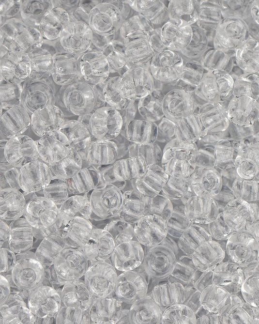 10/0 Czech Seed Beads Transparent Crystal 22g