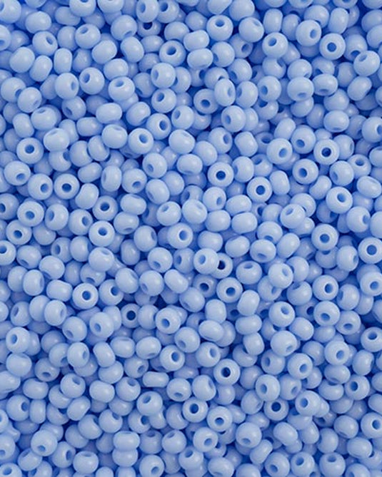 10/0 Czech Seed Beads Powder Blue Opaque 22g