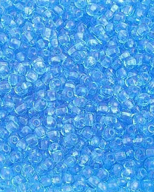 10/0 Czech Seed Beads Light Blue Transparent 22g