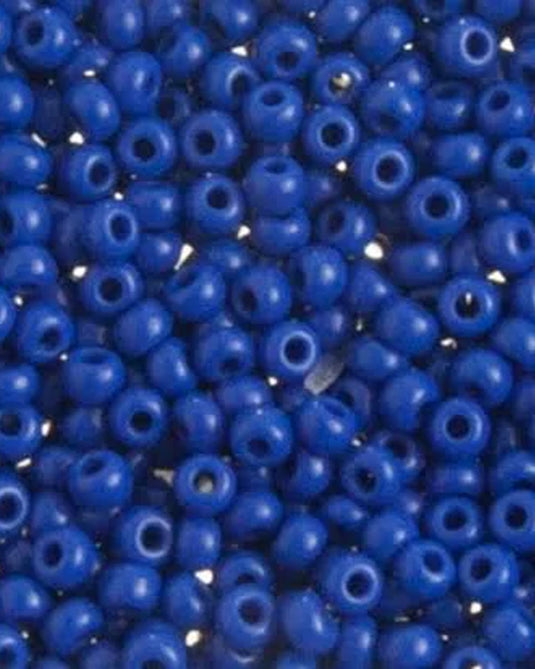 10/0 Czech Seed Beads Royal Blue Luster Transparent 24g