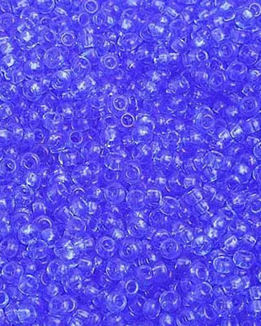10/0 Czech Seed Beads Medium Blue Transparent 24g