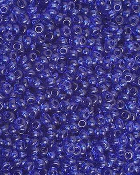 10/0 Czech Seed Beads Navy Blue Transparent 24g