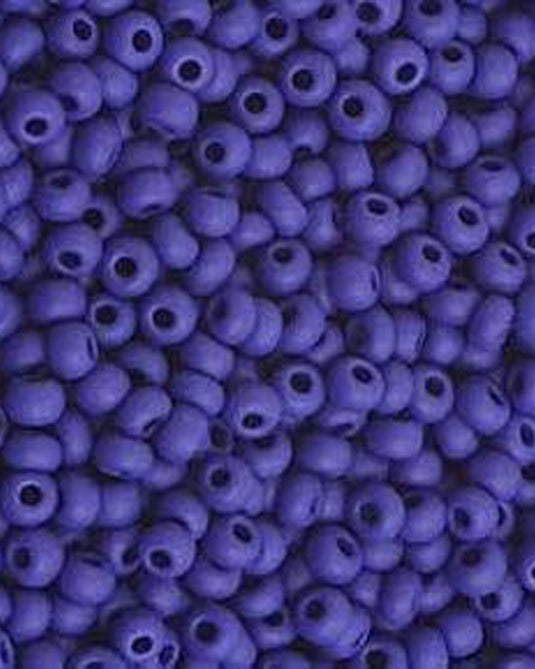 10/0 Czech Seed Beads Dark Royal Blue Opaque/Matte 24g