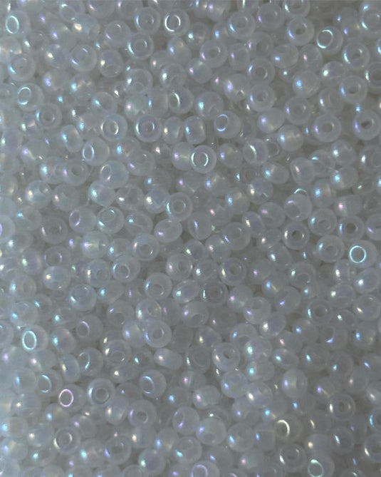 10/0 Czech Seed Beads Pearl White AB 22g