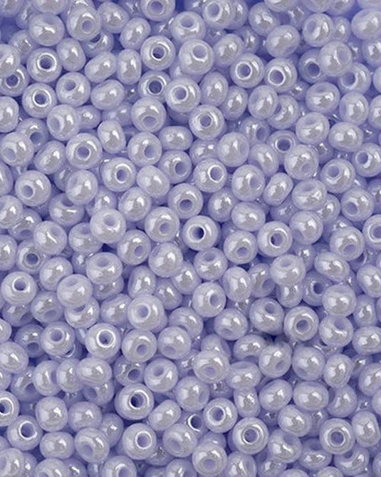 10/0 Czech Seed Beads Natural Lilac Luster Opaque 24g