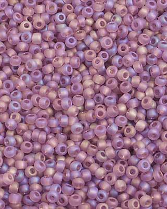 10/0 Czech Seed Beads Light Amethyst AB Matte Transparent 24g