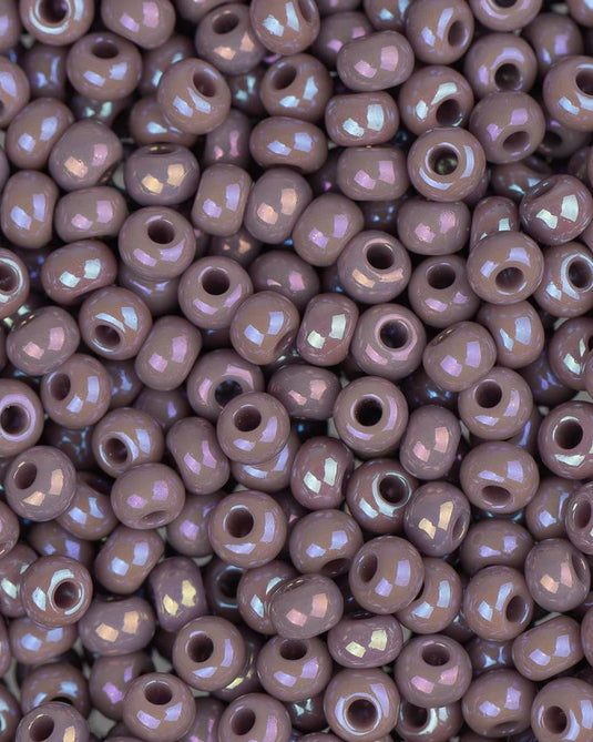 10/0 Czech Seed Beads Mauve AB Opaque 24g