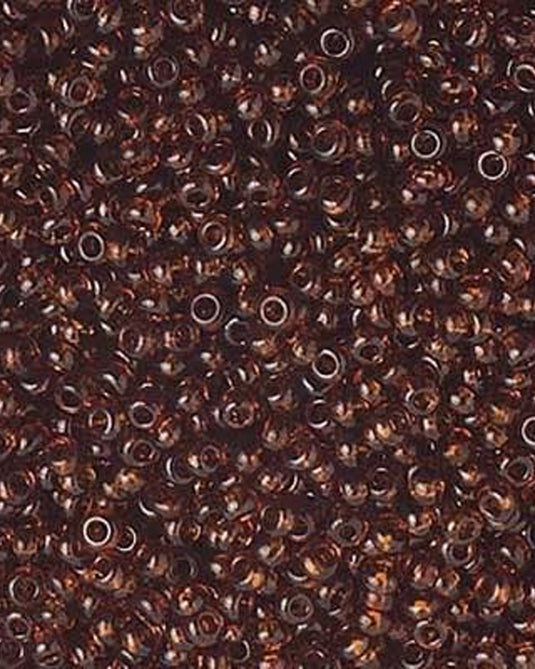 10/0 Czech Seed Beads Brown Transparent 24g
