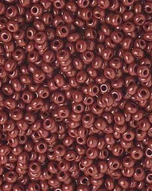 10/0 Czech Seed Beads Medium Brown Opaque 24g