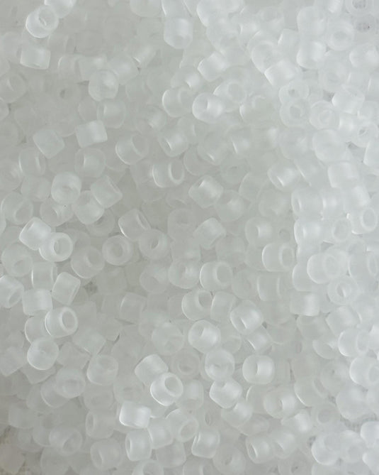 11/0 Miyuki Delica Beads Crystal Matte 5.2g