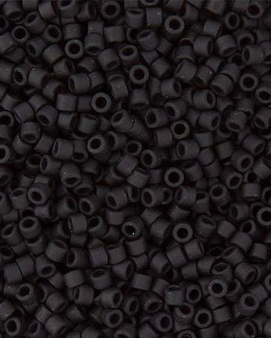 11/0 Miyuki Delica Beads Black Matte 5.2g