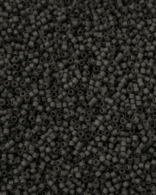 11/0 Miyuki Delica Beads Dark Grey Matte 5.2g