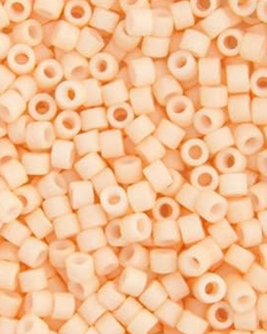 11/0 Miyuki Delica Beads Light Peach Opaque Matte 5.2g