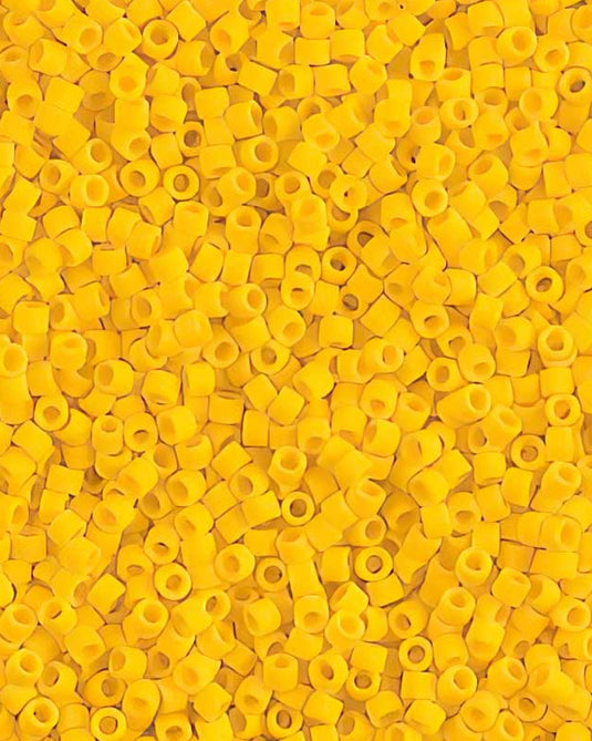 11/0 Miyuki Delica Beads Yellow Canary Opaque Matte 5.2g