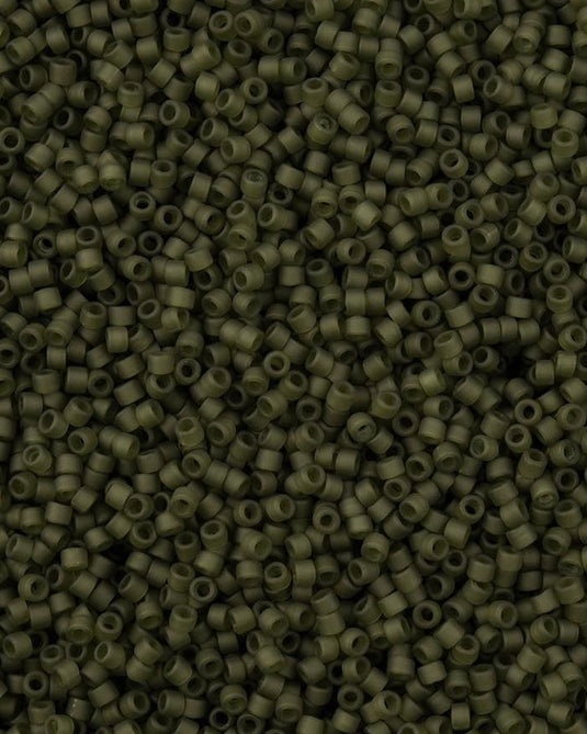 11/0 Miyuki Delica Beads Olive Matte 5.2g