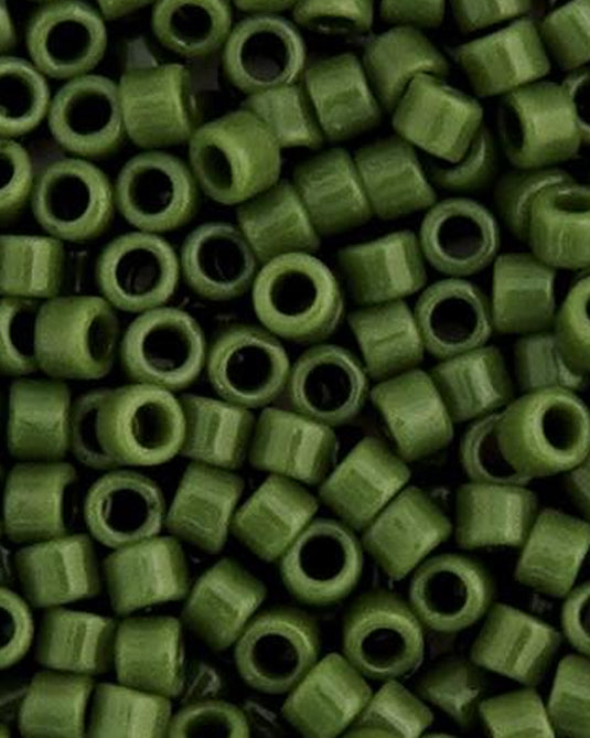 11/0 Miyuki Delica Beads Green Avacado Opaque 5.2g