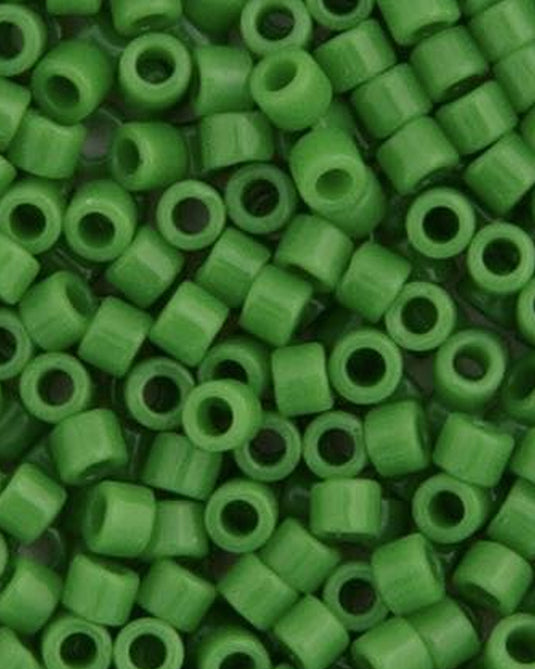 11/0 Miyuki Delica Beads Green Pea Opaque 5.2g