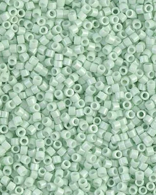 11/0 Miyuki Delica Beads Light Green Mint Opaque 5.2g