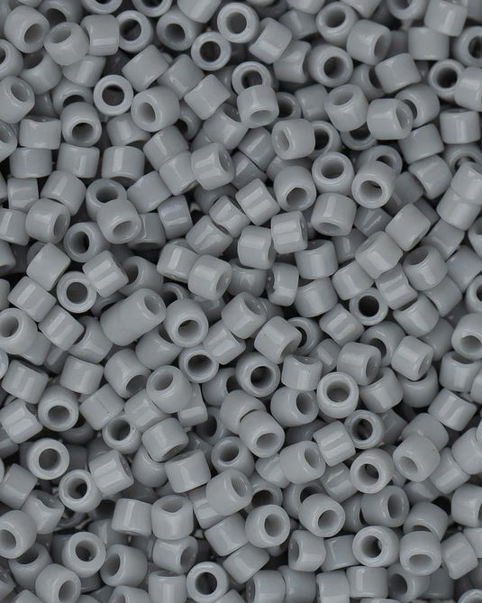 11/0 Miyuki Delica Beads Grey Ghost Opaque 5.2g