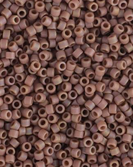 11/0 Miyuki Delica Beads Frosted Glazed Rainbow Light Rose 5.2g