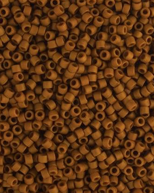 11/0 Miyuki Delica Beads Frosted Glazed Brown Cinnamon 5.2g