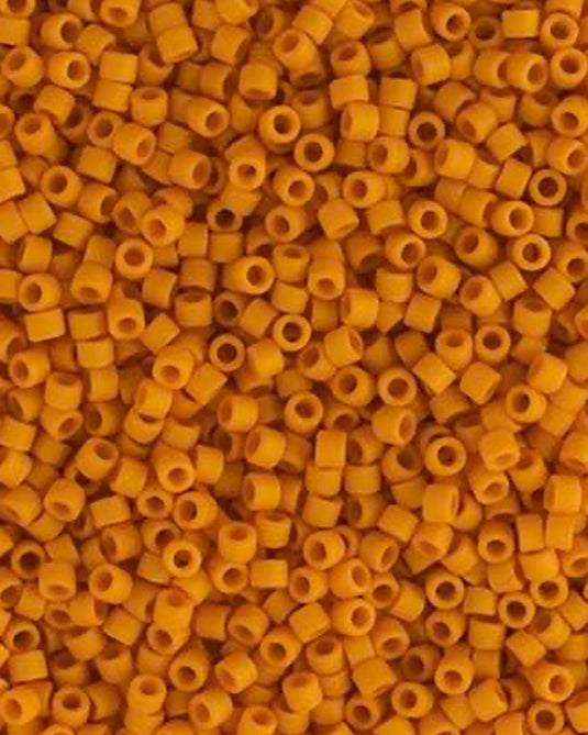 11/0 Miyuki Delica Beads Frosted Glazed Yallow Honey Matte 5.2g