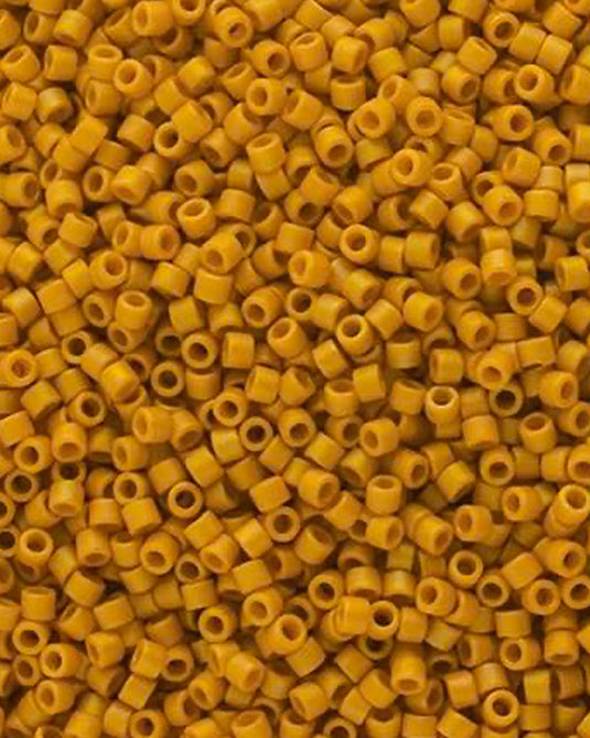 11/0 Miyuki Delica Beads Frosted Glazed Rainbow Yallow Matte 5.2g