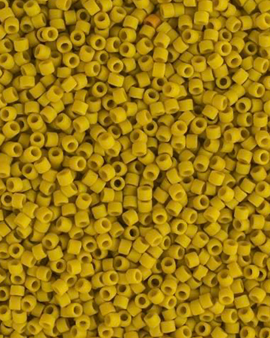 11/0 Miyuki Delica Beads Frosted Glazed Yallow Lemon Matte 5.2g